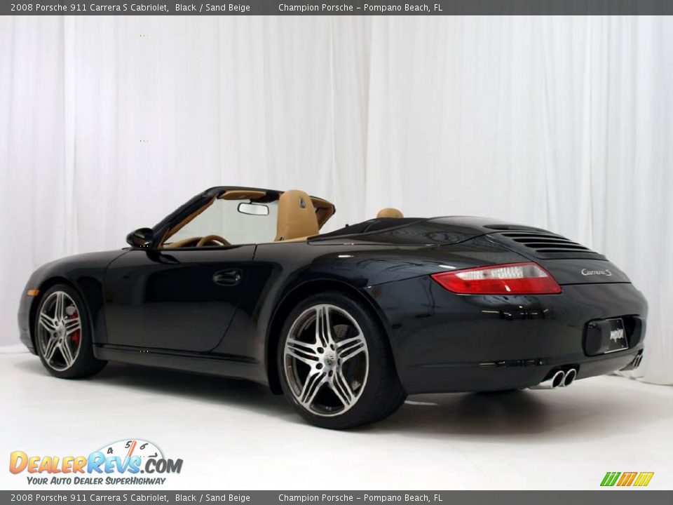2008 Porsche 911 Carrera S Cabriolet Black / Sand Beige Photo #7