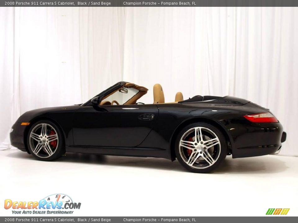 2008 Porsche 911 Carrera S Cabriolet Black / Sand Beige Photo #8