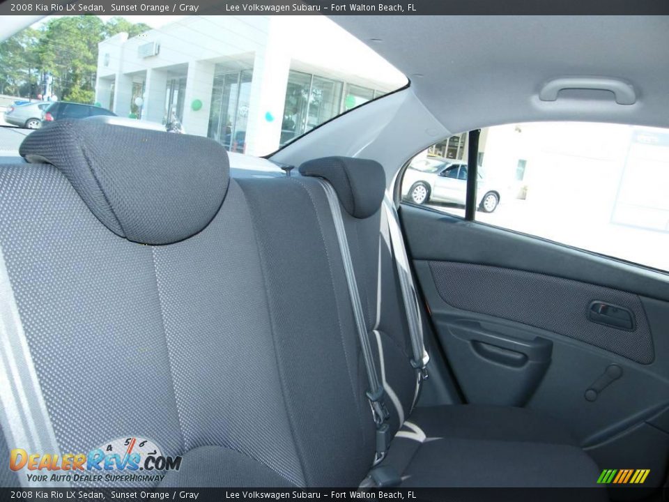2008 Kia Rio LX Sedan Sunset Orange / Gray Photo #25