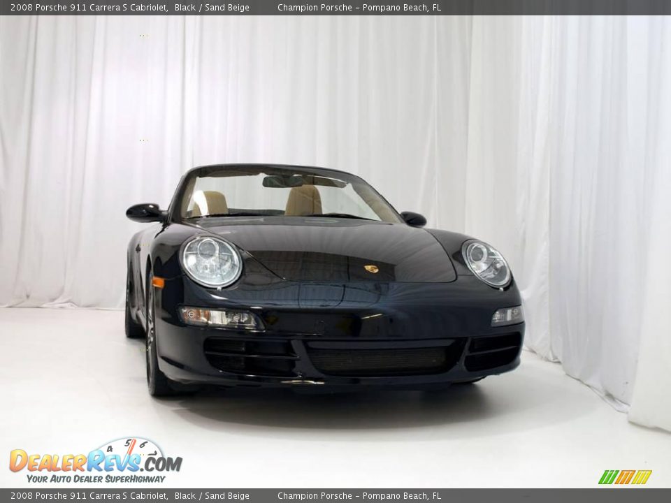 2008 Porsche 911 Carrera S Cabriolet Black / Sand Beige Photo #9