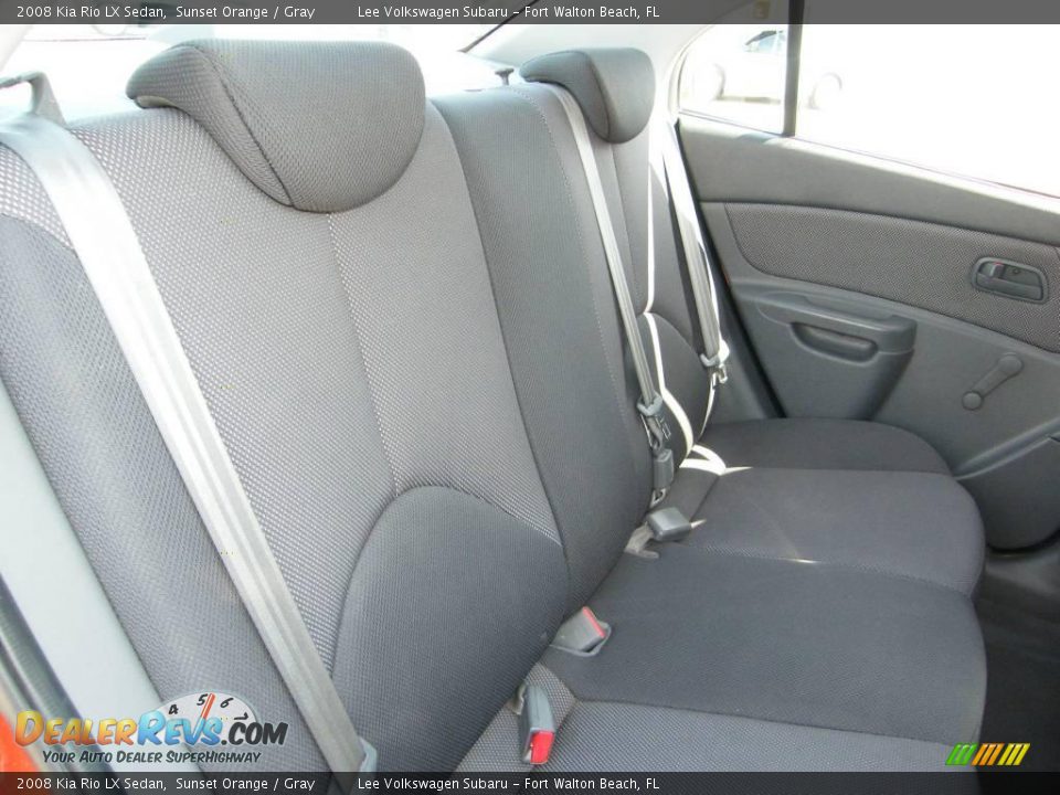 2008 Kia Rio LX Sedan Sunset Orange / Gray Photo #26