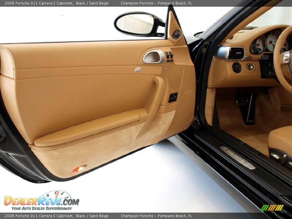 2008 Porsche 911 Carrera S Cabriolet Black / Sand Beige Photo #10