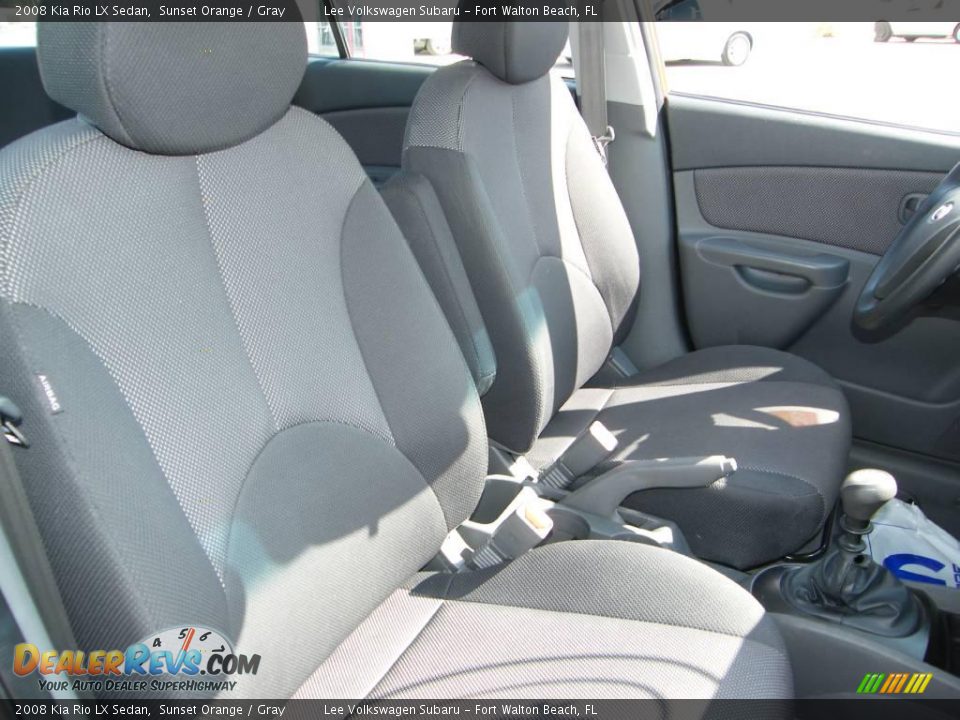 2008 Kia Rio LX Sedan Sunset Orange / Gray Photo #27