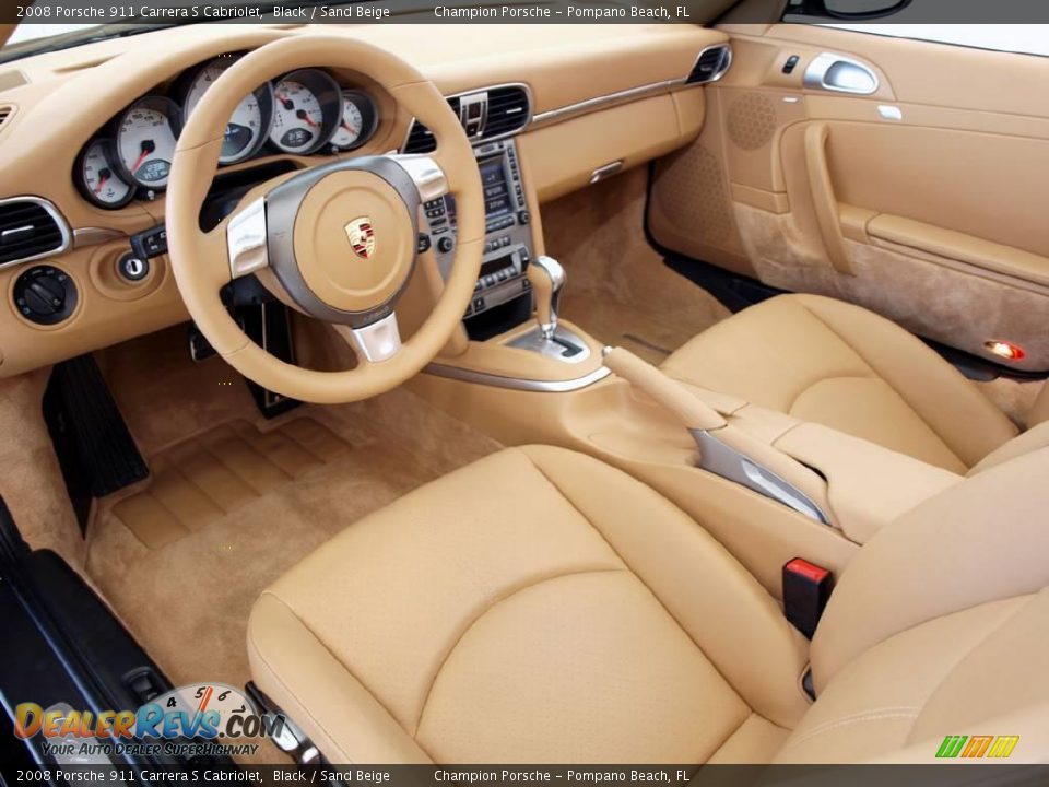 2008 Porsche 911 Carrera S Cabriolet Black / Sand Beige Photo #11