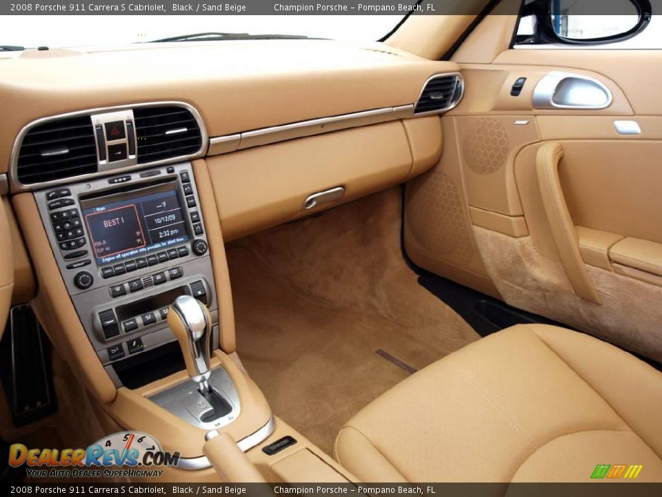 2008 Porsche 911 Carrera S Cabriolet Black / Sand Beige Photo #12