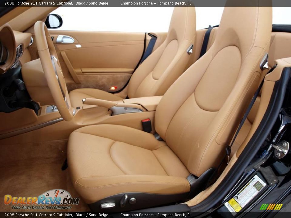2008 Porsche 911 Carrera S Cabriolet Black / Sand Beige Photo #13