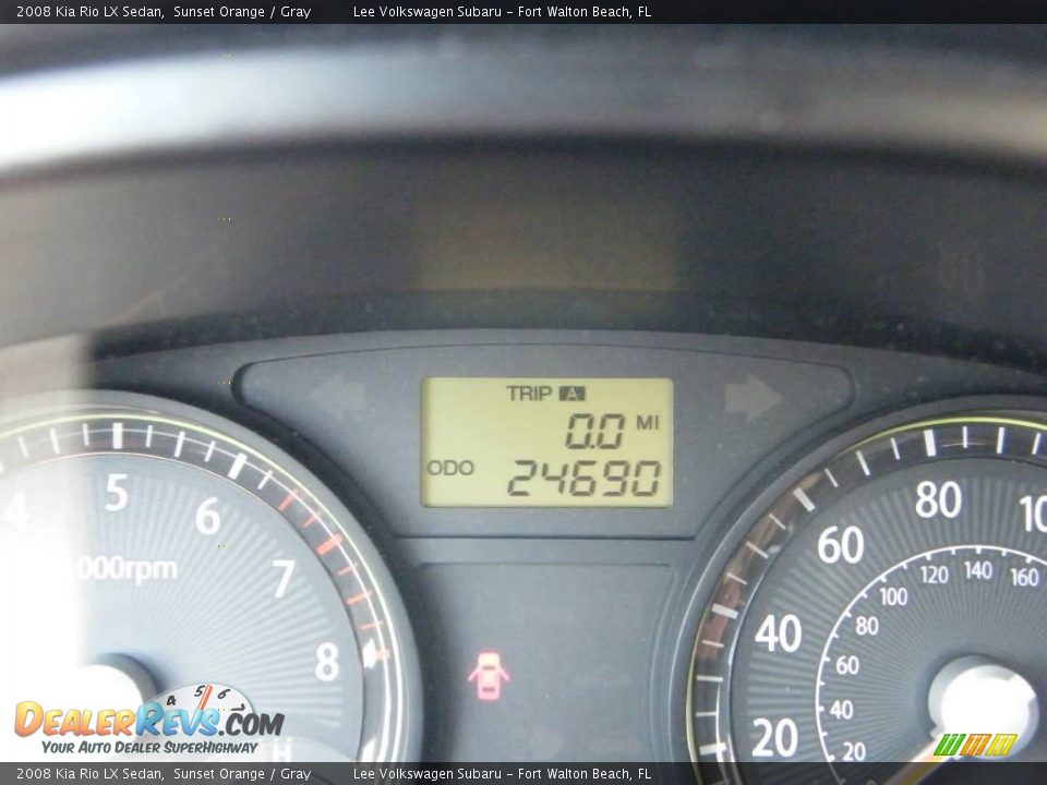 2008 Kia Rio LX Sedan Sunset Orange / Gray Photo #31