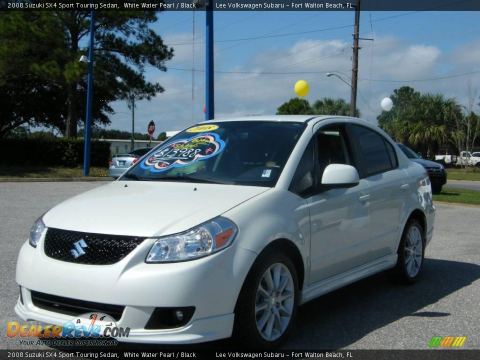 2008 Suzuki SX4 Sport Touring Sedan White Water Pearl / Black Photo #1
