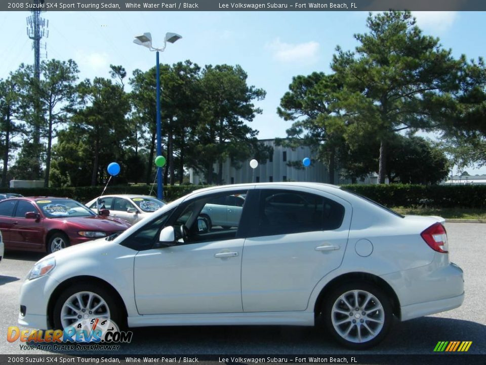2008 Suzuki SX4 Sport Touring Sedan White Water Pearl / Black Photo #2