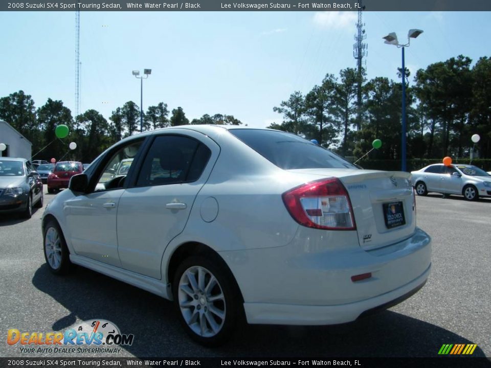 2008 Suzuki SX4 Sport Touring Sedan White Water Pearl / Black Photo #3
