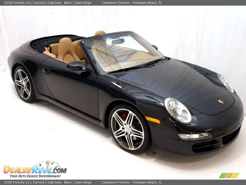 2008 Porsche 911 Carrera S Cabriolet Black / Sand Beige Photo #19
