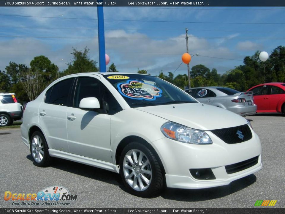 2008 Suzuki SX4 Sport Touring Sedan White Water Pearl / Black Photo #7