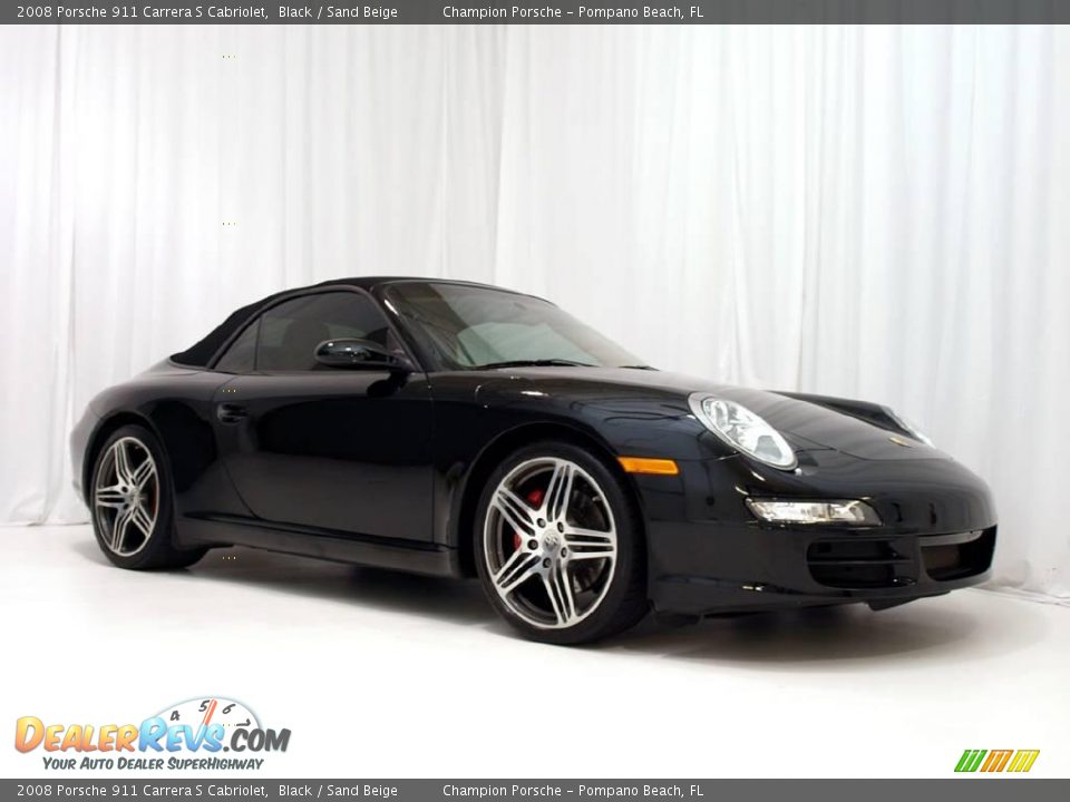 2008 Porsche 911 Carrera S Cabriolet Black / Sand Beige Photo #22