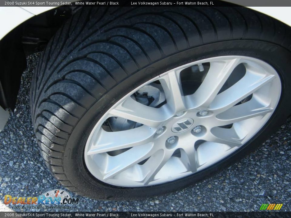 2008 Suzuki SX4 Sport Touring Sedan White Water Pearl / Black Photo #12