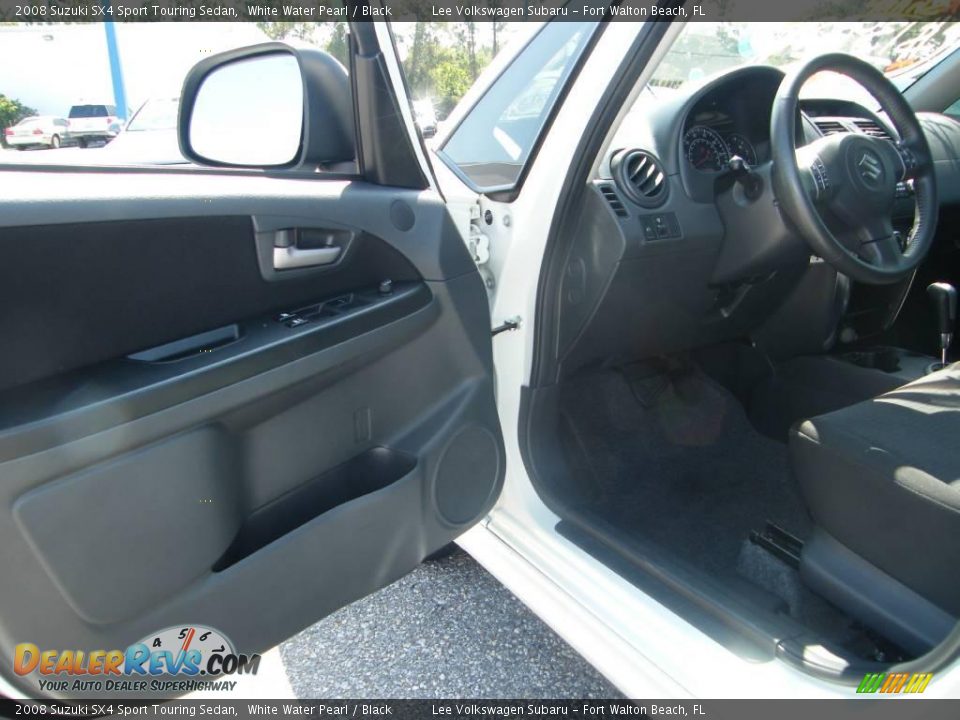 2008 Suzuki SX4 Sport Touring Sedan White Water Pearl / Black Photo #13