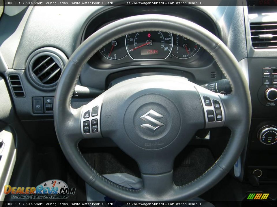 2008 Suzuki SX4 Sport Touring Sedan White Water Pearl / Black Photo #19