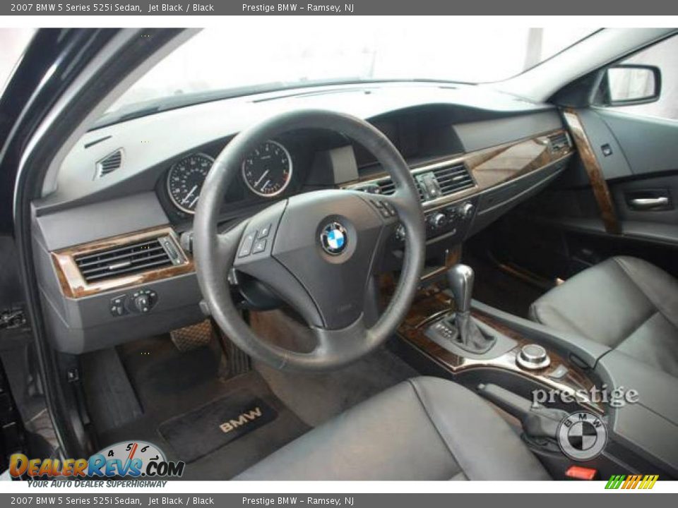 2007 BMW 5 Series 525i Sedan Jet Black / Black Photo #4