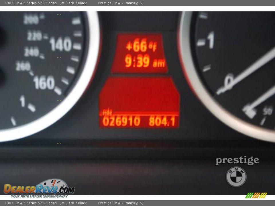 2007 BMW 5 Series 525i Sedan Jet Black / Black Photo #9