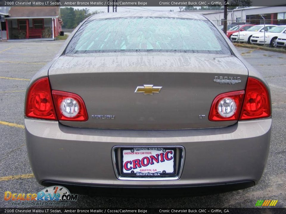2008 Chevrolet Malibu LT Sedan Amber Bronze Metallic / Cocoa/Cashmere Beige Photo #7