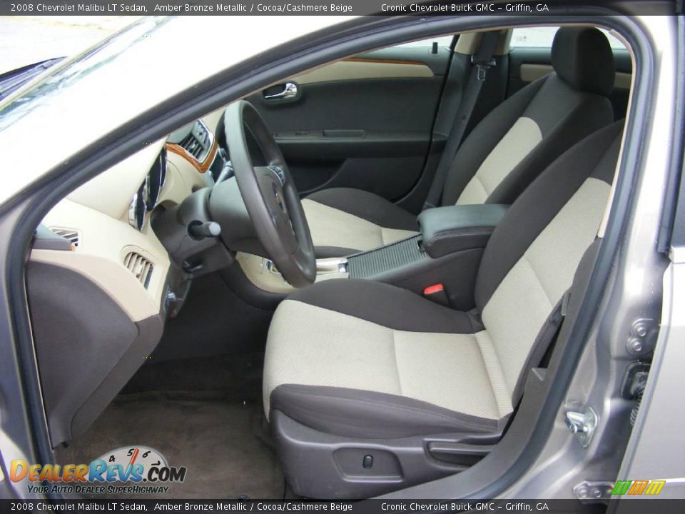 2008 Chevrolet Malibu LT Sedan Amber Bronze Metallic / Cocoa/Cashmere Beige Photo #10