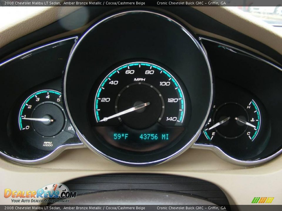 2008 Chevrolet Malibu LT Sedan Amber Bronze Metallic / Cocoa/Cashmere Beige Photo #18