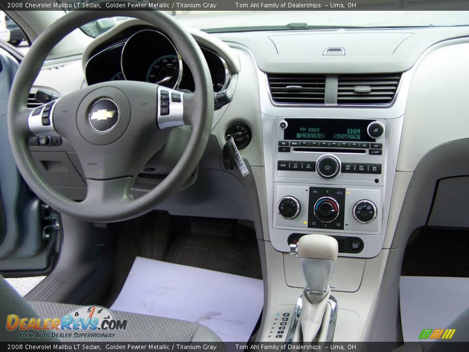 2008 Chevrolet Malibu LT Sedan Golden Pewter Metallic / Titanium Gray Photo #13