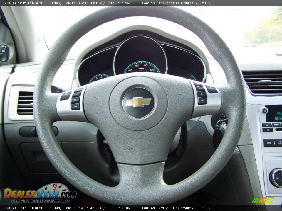 2008 Chevrolet Malibu LT Sedan Golden Pewter Metallic / Titanium Gray Photo #16