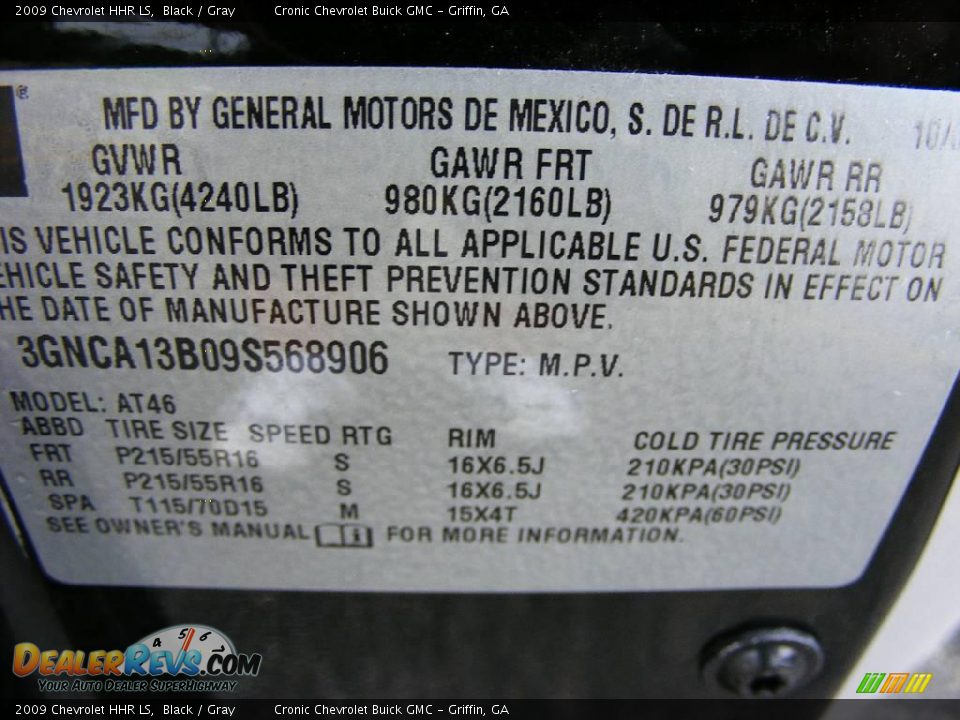 2009 Chevrolet HHR LS Black / Gray Photo #24