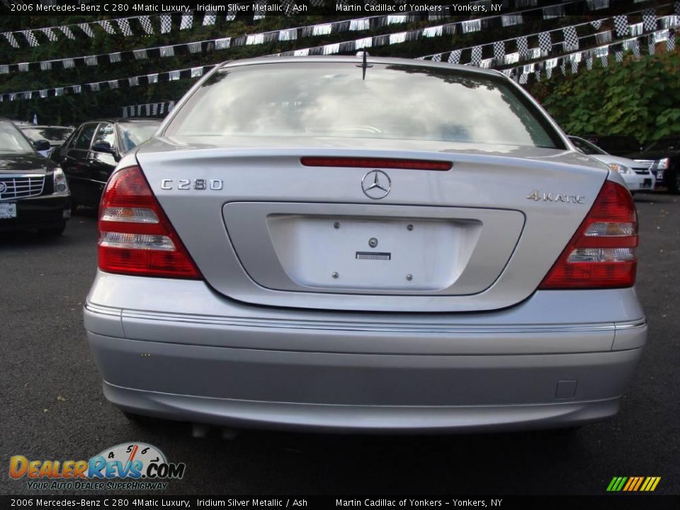 2006 Mercedes-Benz C 280 4Matic Luxury Iridium Silver Metallic / Ash Photo #6