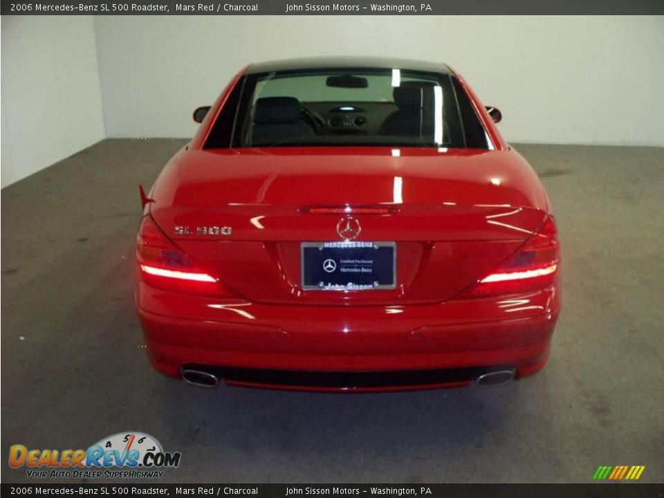2006 Mercedes-Benz SL 500 Roadster Mars Red / Charcoal Photo #3