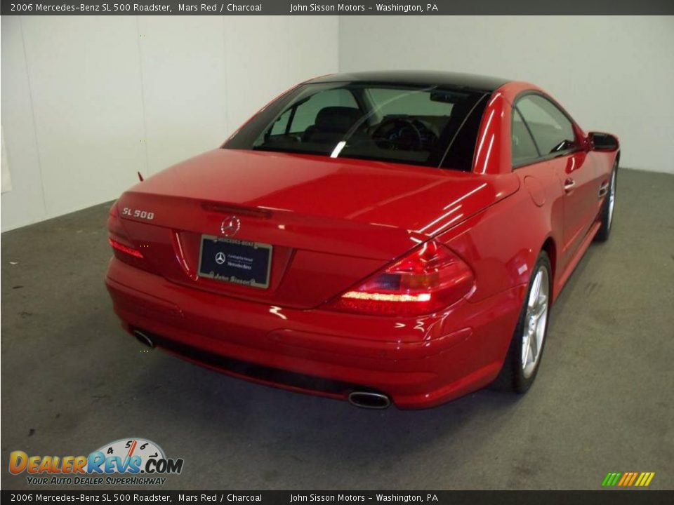 2006 Mercedes-Benz SL 500 Roadster Mars Red / Charcoal Photo #4