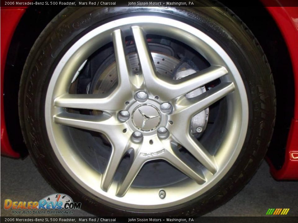 2006 Mercedes-Benz SL 500 Roadster Mars Red / Charcoal Photo #7