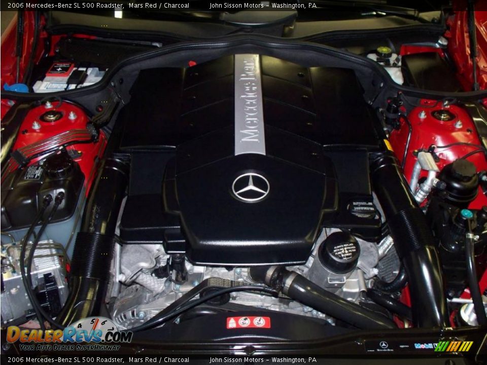 2006 Mercedes-Benz SL 500 Roadster Mars Red / Charcoal Photo #10