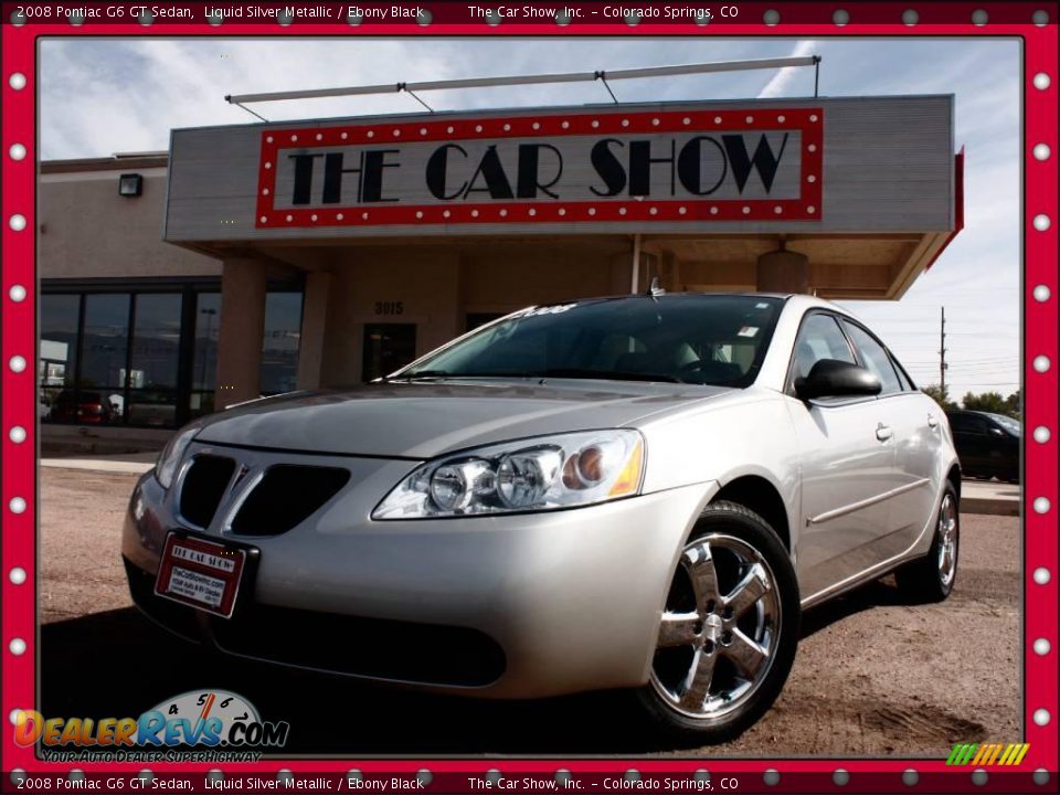 2008 Pontiac G6 GT Sedan Liquid Silver Metallic / Ebony Black Photo #1