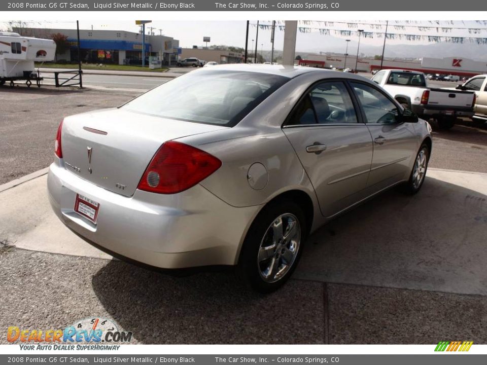 2008 Pontiac G6 GT Sedan Liquid Silver Metallic / Ebony Black Photo #3