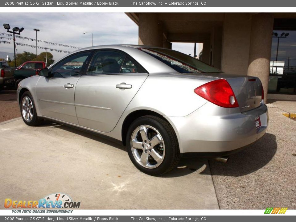 2008 Pontiac G6 GT Sedan Liquid Silver Metallic / Ebony Black Photo #4