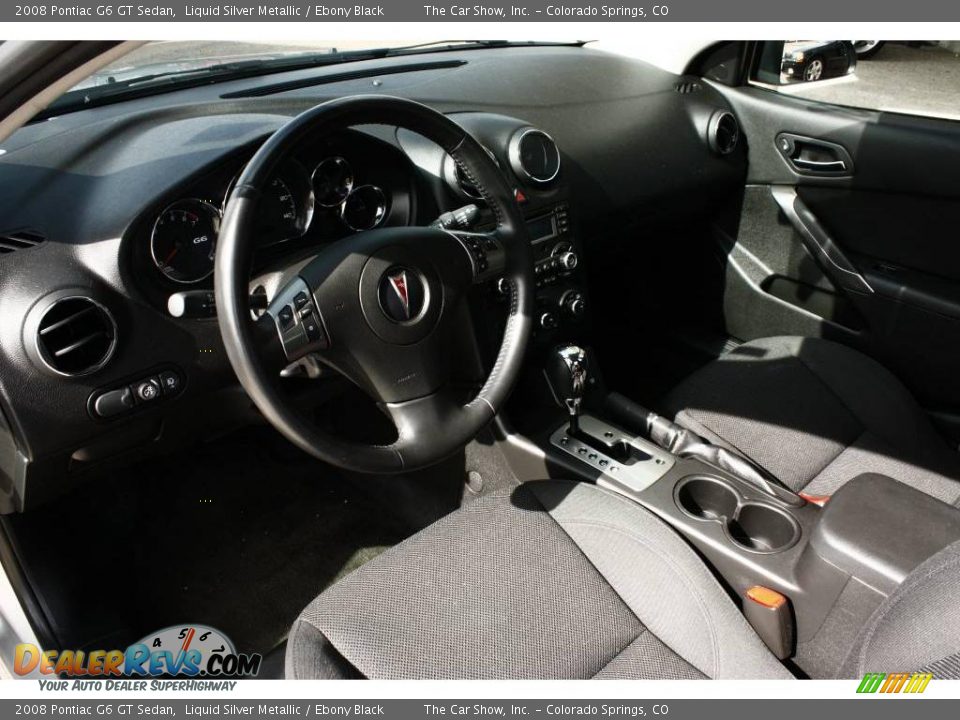 2008 Pontiac G6 GT Sedan Liquid Silver Metallic / Ebony Black Photo #6