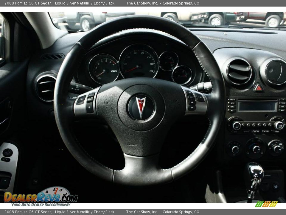 2008 Pontiac G6 GT Sedan Liquid Silver Metallic / Ebony Black Photo #7