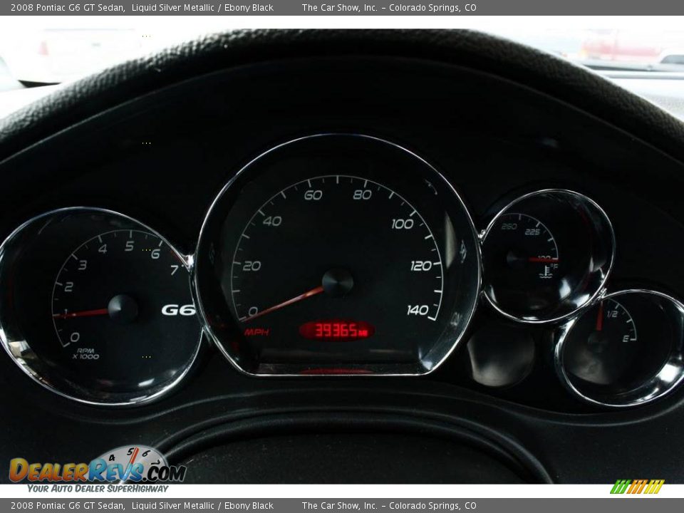 2008 Pontiac G6 GT Sedan Liquid Silver Metallic / Ebony Black Photo #8