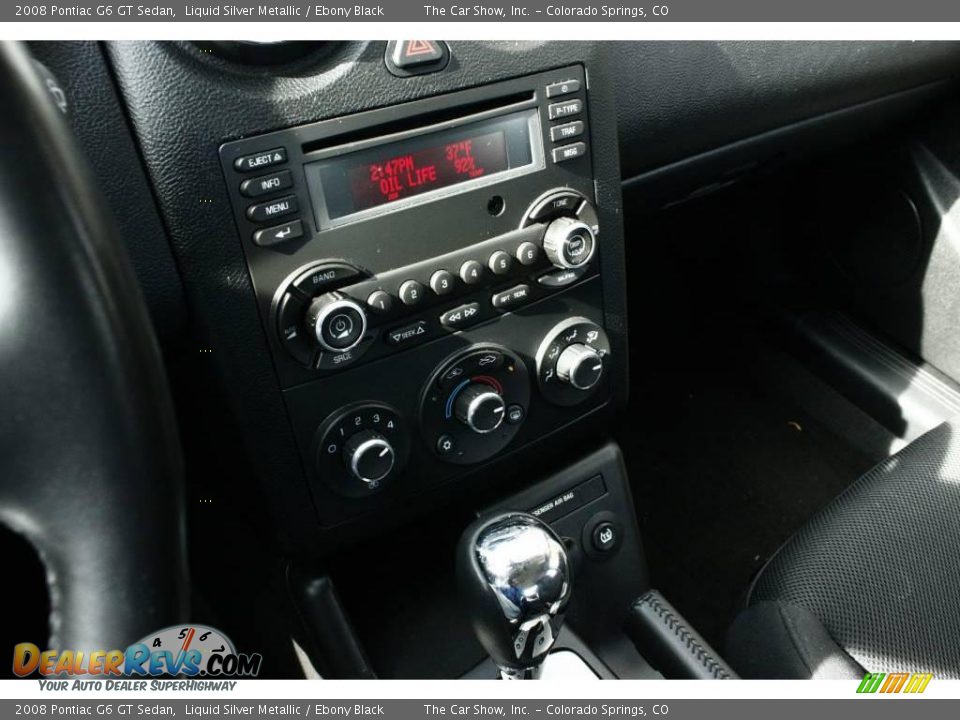 2008 Pontiac G6 GT Sedan Liquid Silver Metallic / Ebony Black Photo #9