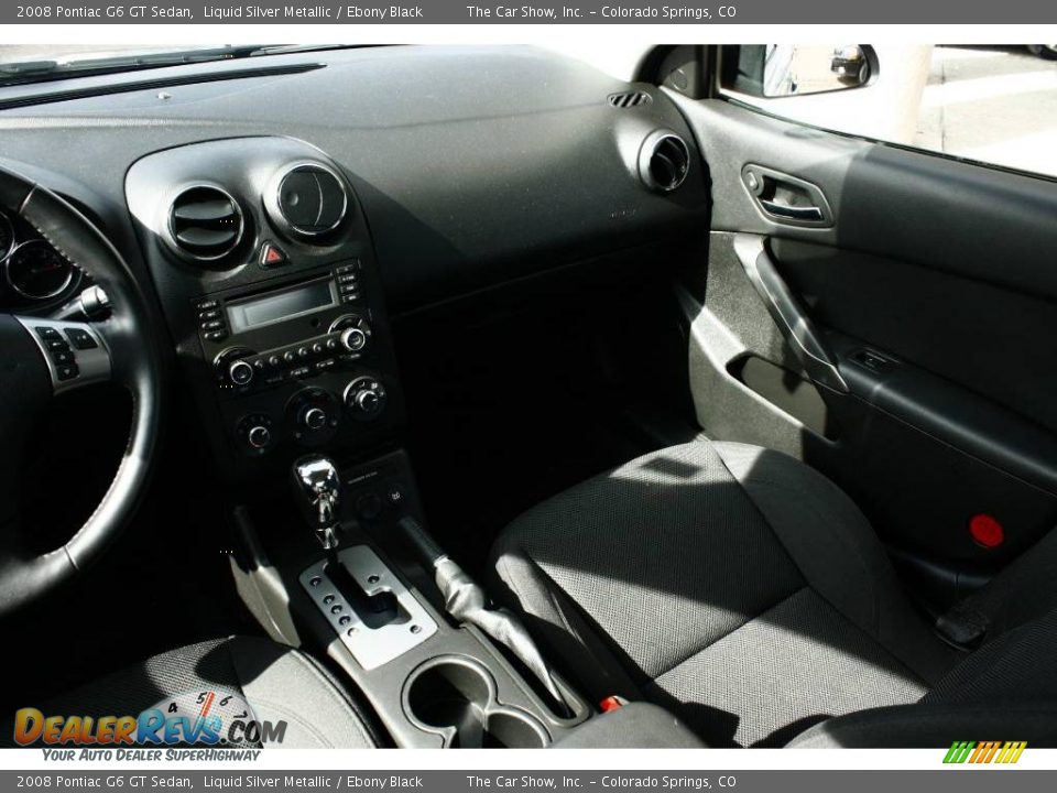 2008 Pontiac G6 GT Sedan Liquid Silver Metallic / Ebony Black Photo #10