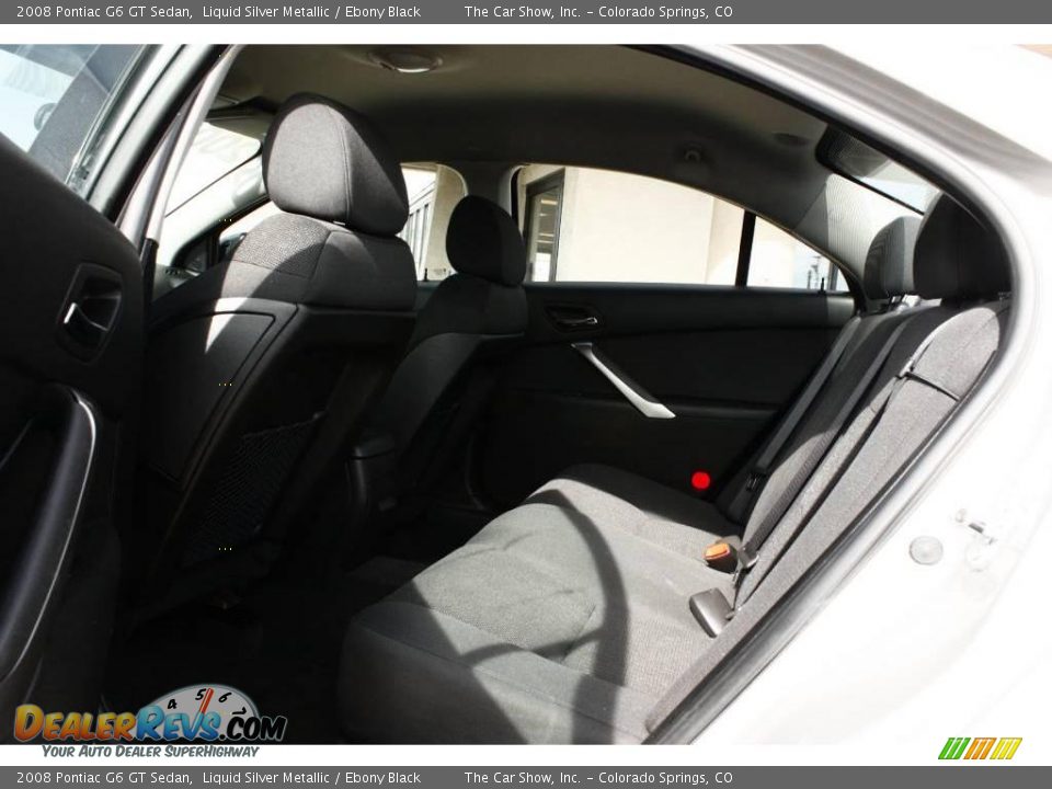 2008 Pontiac G6 GT Sedan Liquid Silver Metallic / Ebony Black Photo #13