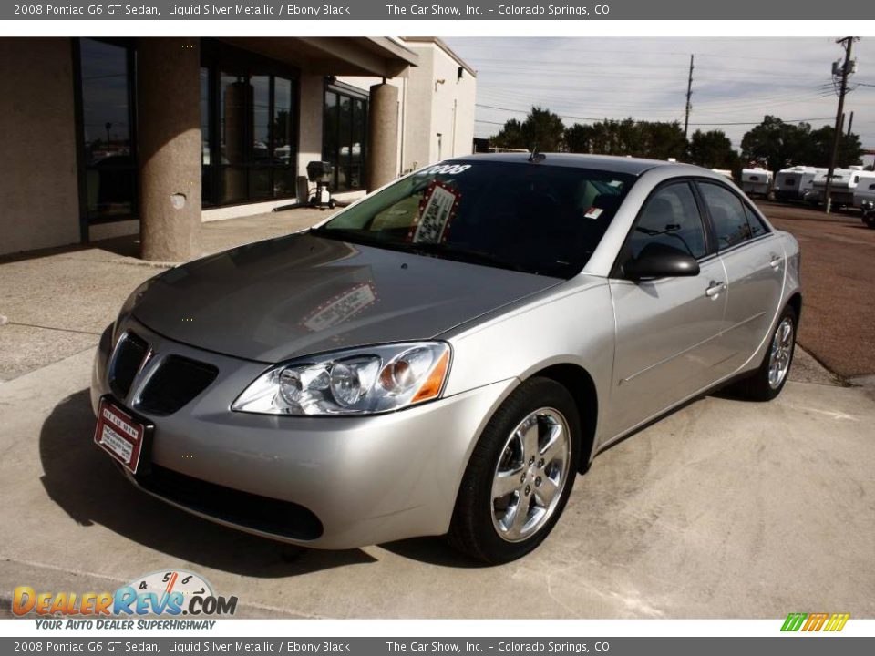 2008 Pontiac G6 GT Sedan Liquid Silver Metallic / Ebony Black Photo #14