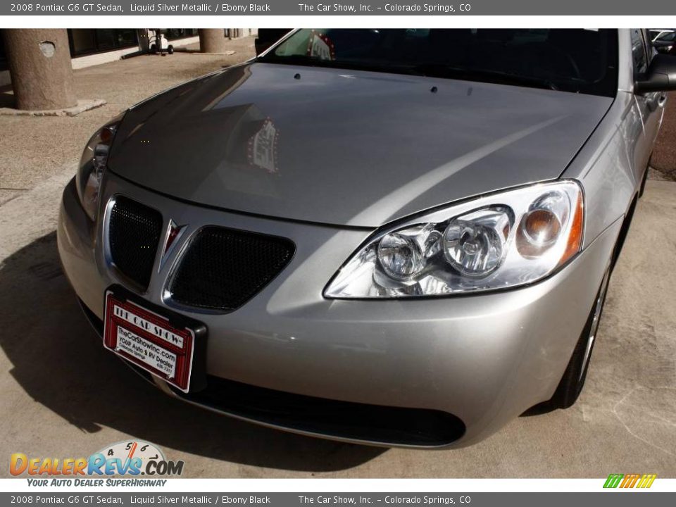 2008 Pontiac G6 GT Sedan Liquid Silver Metallic / Ebony Black Photo #15