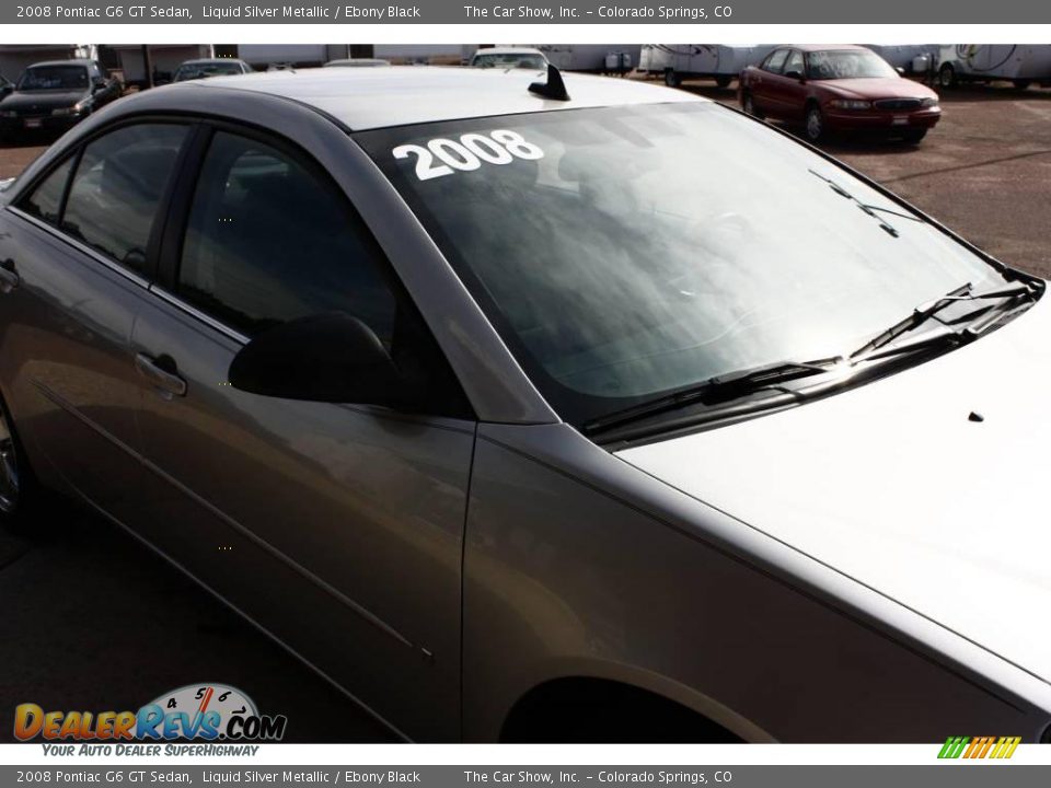 2008 Pontiac G6 GT Sedan Liquid Silver Metallic / Ebony Black Photo #16