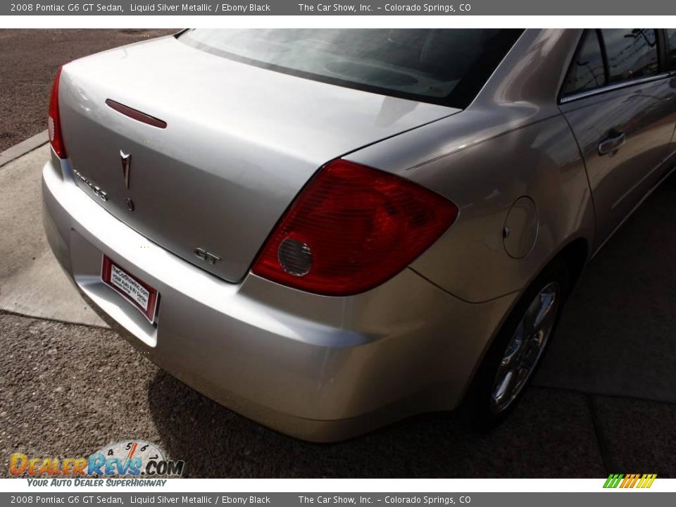 2008 Pontiac G6 GT Sedan Liquid Silver Metallic / Ebony Black Photo #17