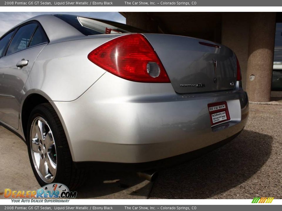 2008 Pontiac G6 GT Sedan Liquid Silver Metallic / Ebony Black Photo #18
