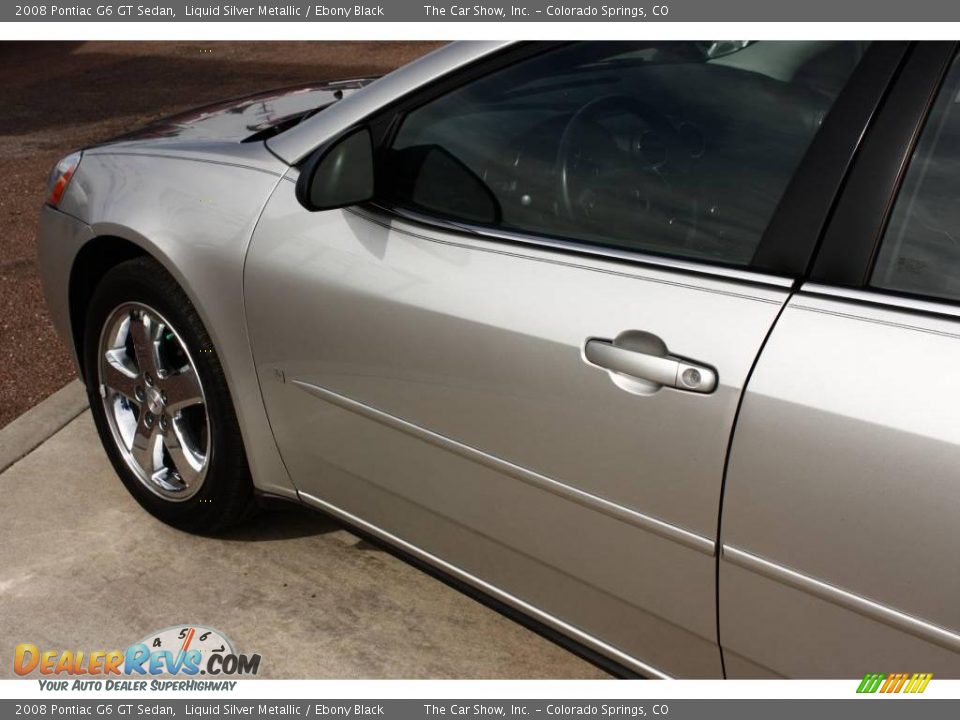 2008 Pontiac G6 GT Sedan Liquid Silver Metallic / Ebony Black Photo #19