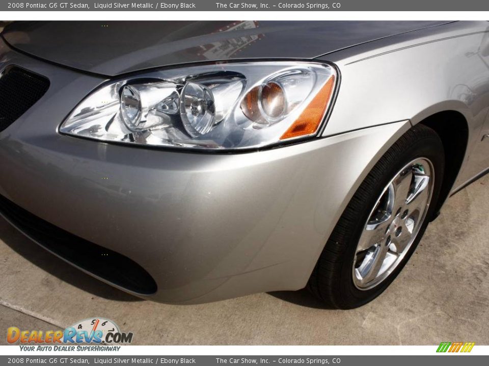 2008 Pontiac G6 GT Sedan Liquid Silver Metallic / Ebony Black Photo #20