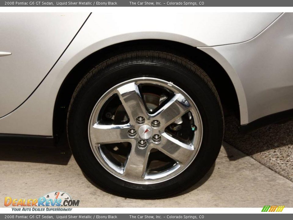 2008 Pontiac G6 GT Sedan Liquid Silver Metallic / Ebony Black Photo #21